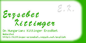 erzsebet kittinger business card